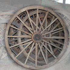 Ruedas carros de madera
